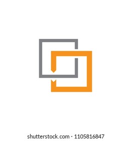 nested square vector icon