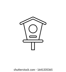 Nesting box bird icon. Simple line, outline vector elements of spring icons for ui and ux, website or mobile application