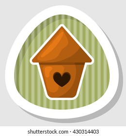 Nesting box colorful icon