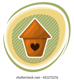 Nesting box colorful icon