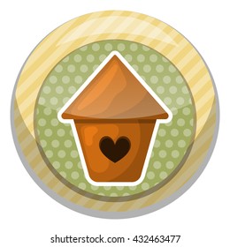 Nesting box colorful icon