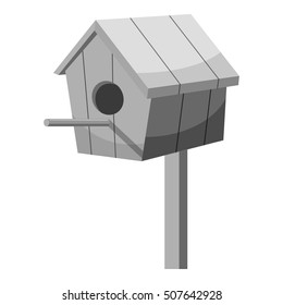 Nesting box icon. Gray monochrome illustration of nesting box vector icon for web