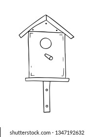 Nesting box on white background. Vector illustration.