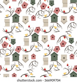 Nesting box seamless pattern