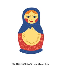 Nesting doll color. Hand drawn clip art for your project.