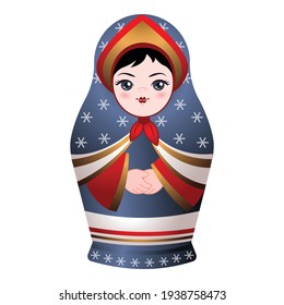 Nesting doll icon. Cartoon of nesting doll vector icon for web design isolated on white background