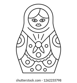 Nesting doll icon. Outline nesting doll vector icon for web design isolated on white background