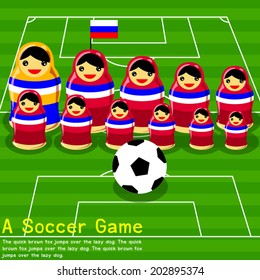 Nesting doll soccer team