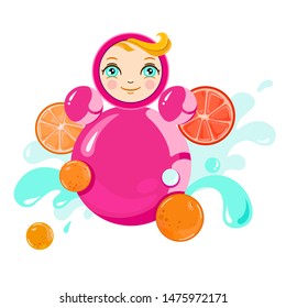 nesting doll vector illustration icons