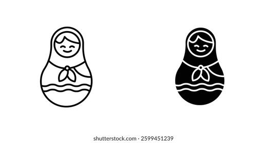 Nesting dollsicons for ui. vector illustration