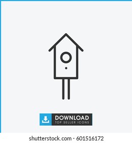 nesting house icon. simple outline nesting house vector icon. on white background.