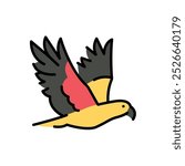 Nestor notabilis color icon. Editable stroke.Vector elements