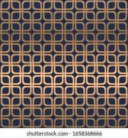 Net Abstract geometric pattern.  seamless vector background. gold and blue ornament. Graphic modern pattern. Simple lattice graphic design.