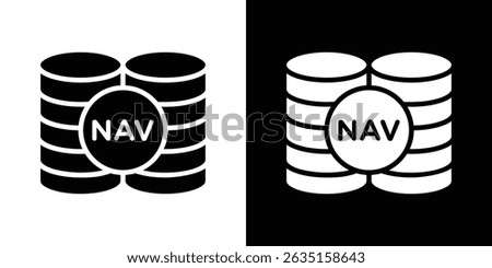 Net asset value icon concept, vector illustration