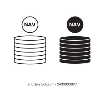 Net asset value icon set. vector illustration