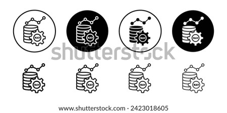 Net asset value vector icon set collection. Net asset value Outline flat Icon.