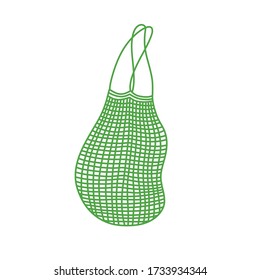 net bag doodle icon, vector illustration