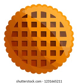 Net biscuit icon. Cartoon of net biscuit vector icon for web design isolated on white background