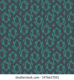 Net with broken threads, marks, stains and drops. Continuous pattern in shades of blue. Textile design. Wrapping paper.