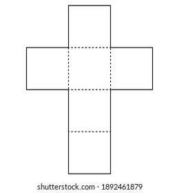 net of a cube vector