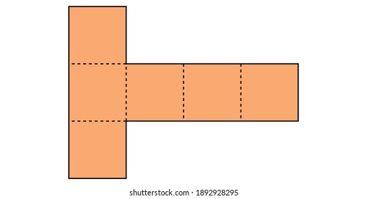 net of a cube vector