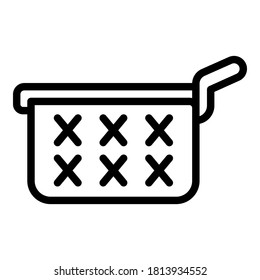 Net deep fryer icon. Outline net deep fryer vector icon for web design isolated on white background