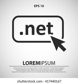 net domain icon. mouse click net domain vector illustration