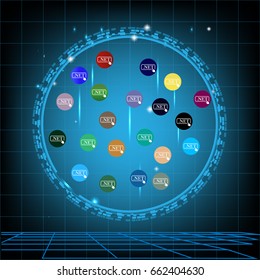 net domain vector, background illustration
