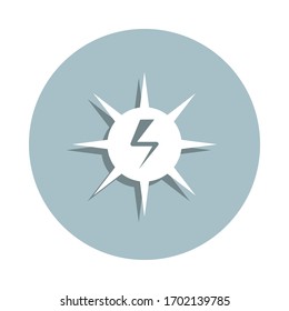 Net energy badge icon. Simple glyph, flat vector of energy icons for ui and ux, website or mobile application