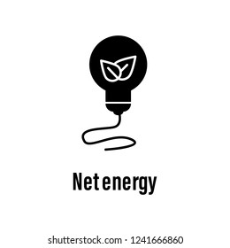 Net energy icon with description. Element of energy saving icon for mobile concept and web apps. Detailed Net energy icon can be used for web and mobile