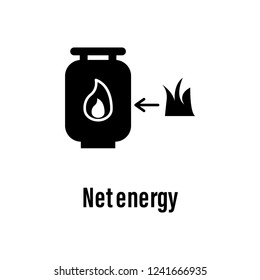 Net energy icon with description. Element of energy saving icon for mobile concept and web apps. Detailed Net energy icon can be used for web and mobile