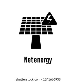 Net energy icon with description. Element of energy saving icon for mobile concept and web apps. Detailed Net energy icon can be used for web and mobile