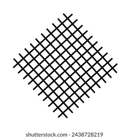Icono de fibra de filtro de red aislado sobre fondo blanco.