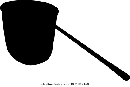 The net for the fish is small. Vector image. 