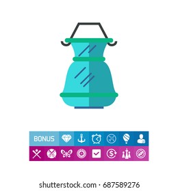 Net fish trap vector icon