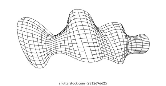 Net flying waving. Texture wave textile. Fabric square cells of sea wind. Vector illustration rolling hills. Flag windy stream flow. Network structure surface checkered background sport lines border.