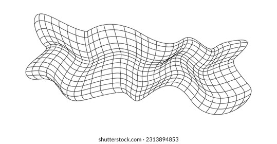 Net flying waving. Texture wave textile. Fabric square cells of sea wind. Vector illustration rolling hills. Flag windy stream flow. Network structure surface checkered background sport lines border.