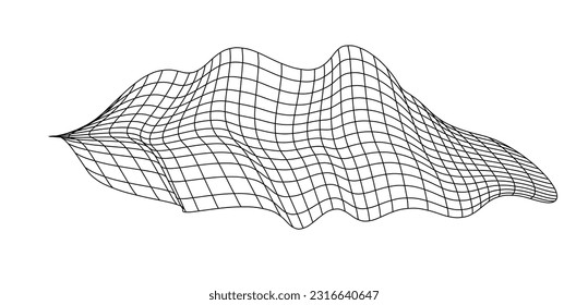 Net flying waving. Texture wave textile. Fabric square cells of sea wind. Vector illustration rolling hills. Flag windy stream flow. Network structure surface checkered background sport lines border.