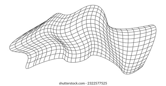 Net flying waving. Texture wave textile. Fabric square cells of sea wind. Vector illustration rolling hills. Flag windy stream flow. Network structure surface checkered background sport lines border.