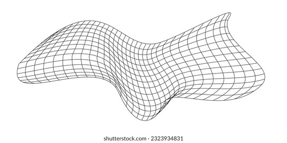 Net flying waving. Texture wave textile. Fabric square cells of sea wind. Vector illustration rolling hills. Flag windy stream flow. Network structure surface checkered background sport lines border.