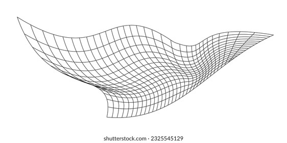 Net flying waving. Texture wave textile. Fabric square cells of sea wind. Vector illustration rolling hills. Flag windy stream flow. Network structure surface checkered background sport lines border.