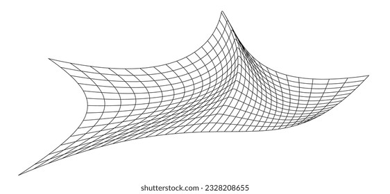 Net flying waving. Texture wave textile. Fabric square cells of sea wind. Vector illustration rolling hills. Flag windy stream flow. Network structure surface checkered background sport lines border.