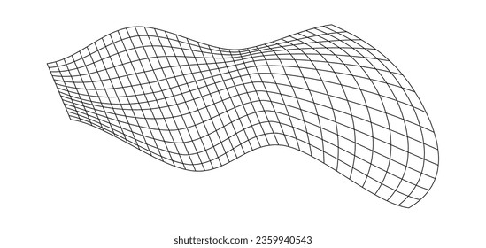 Net flying waving. Texture wave textile. Fabric square cells of sea wind. Vector illustration rolling hills. Flag windy stream flow. Network structure surface checkered background sport lines border.