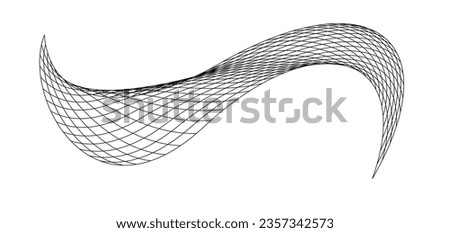Net flying waving. Texture wave textile. Fabric square cells of sea wind. Vector illustration rolling hills. Flag windy stream flow. Network structure surface checkered background sport lines border.