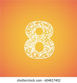 Net font from a typeset, vector font