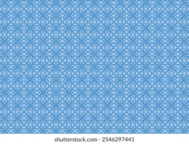 Fondo abstracto del arte de la línea azul de la geometría neta. Ilustración vectorial.