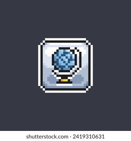 net globe sign in pixel art style