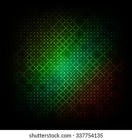 net, grille, grill, grid, green blue brown Abstract light lamps background for Technology computer graphic website internet and business. Screen on stage.Vector illustration.Spot Effect. neon.point,