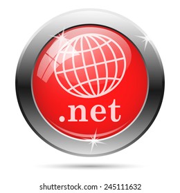 .net icon. Internet button on white background. 