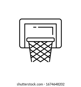 Net icon. Simple line, outline vector elements of basketball for ui and ux, website or mobile application
